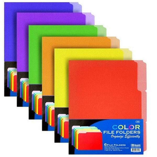 Bazic Products Bazic 1/3 Cut Letter Size Color File Folder, 288PK 3109
